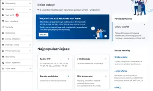 Strona główna e-Urzędu Skarbowego. Możliwość rozliczenia PIT, zwrotu podatków, składania deklaracji i mandaty.