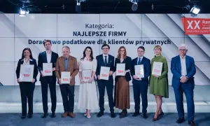 Osoby odbierające nagrody w kategorii "Najlepsze firmy doradztwa podatkowego dla klientów prywatnych".