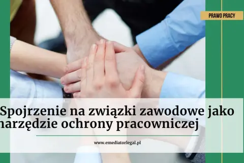Dłonie złożone razem symbolizują siłę i współpracę. Związki zawodowe jako narzędzie ochrony pracowniczej.