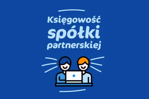 Księgowość spółki partnerskiej: dwóch partnerów pracuje przy laptopie, symbolizując współpracę i wspólne prowadzenie biznesu.