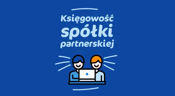 Księgowość spółki partnerskiej: dwóch partnerów pracuje przy laptopie, symbolizując współpracę i wspólne prowadzenie biznesu.