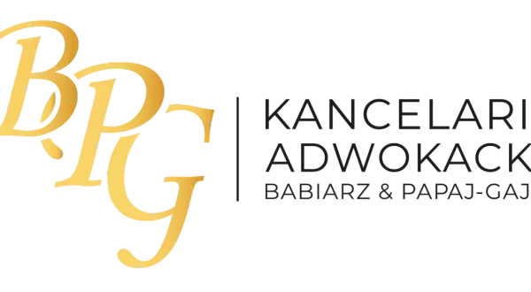 Logo kancelarii adwokackiej BPG z nazwami Babiary & Papaj-Gajek.