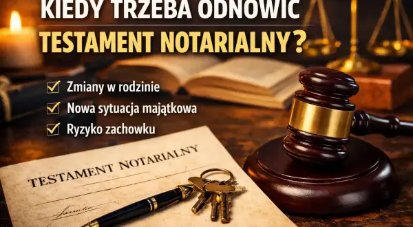 Kiedy odnowić testament notarialny? Zmiany w rodzinie, nowa sytuacja majątkowa lub ryzyko zachowku to powody, by go zaktualizować.