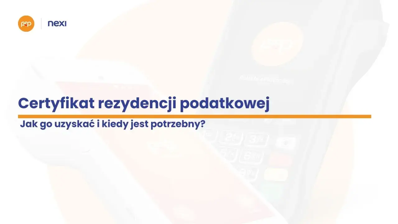 Certyfikat rezydencji podatkowej: jak go uzyskać i kiedy jest potrzebny? Grafika przedstawia terminal płatniczy Nexi.