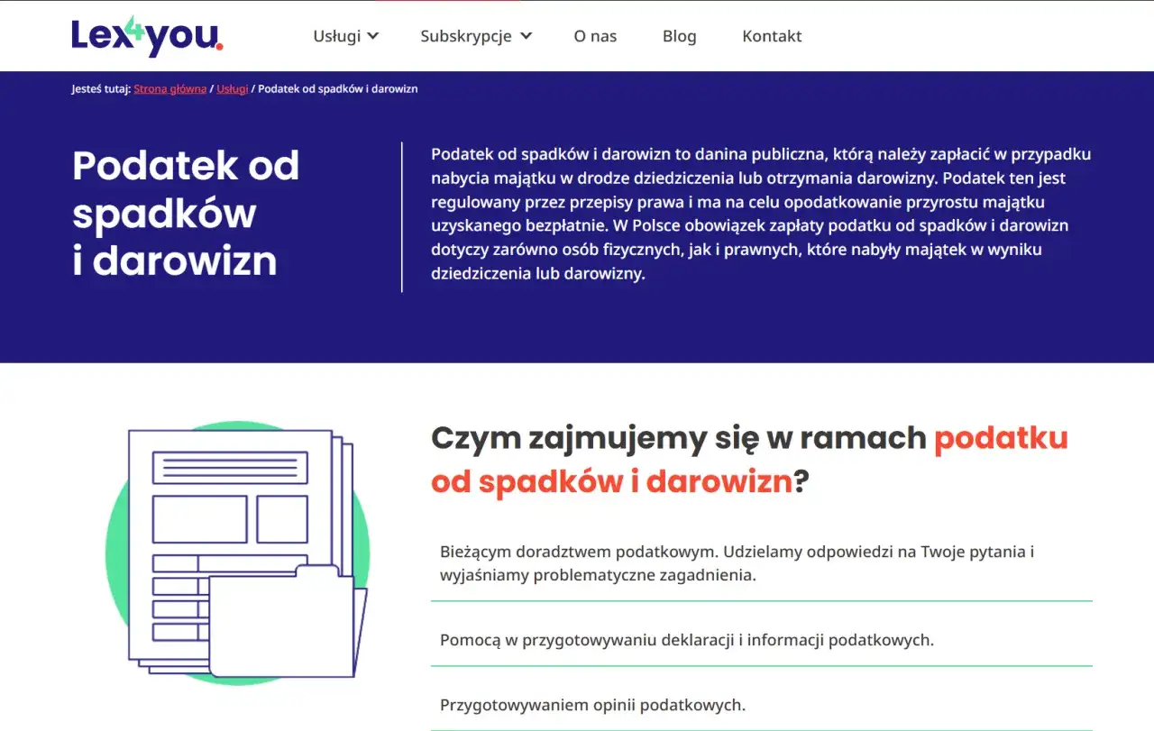 Podatek od spadków i darowizn – wyjaśniamy zasady, doradzamy w sprawach dziedziczenia i darowizn. Pomagamy w deklaracjach i opiniach.