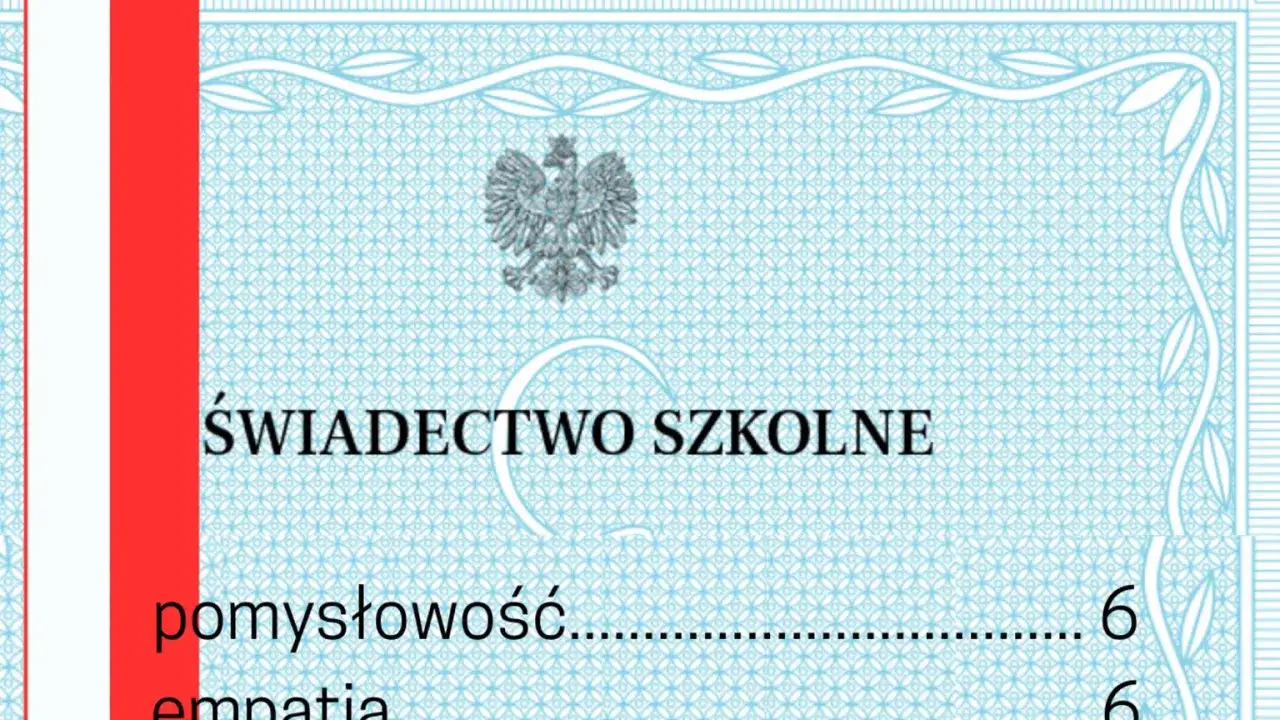 Uczeń z dyplomem lub świadectwem z paskiem