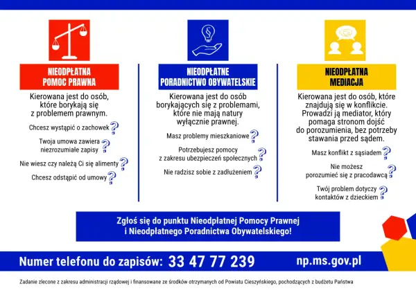Potrzebujesz pomocy prawnej? Obrońca pomoże Ci w sprawach spadkowych, umowach, alimentach. Skorzystaj z bezpłatnych porad!