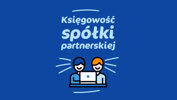 Księgowość spółki partnerskiej: dwóch partnerów pracuje przy laptopie, symbolizując współpracę i wspólne prowadzenie biznesu.